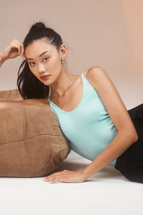 Ribbed Silk Cashmere Plaisir Bodysuit