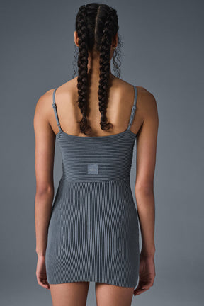 Denim Knit Mini Dress