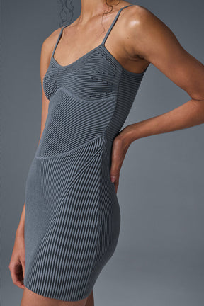 Denim Knit Mini Dress