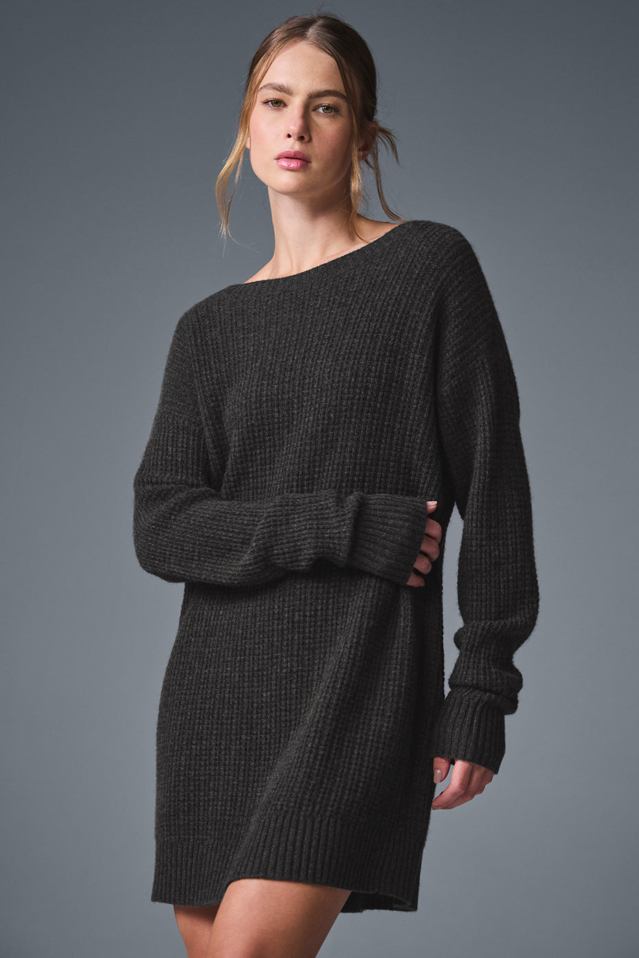 Cashmere Plush Waffle Dress