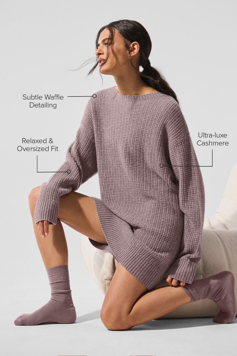 Cashmere Plush Waffle Dress