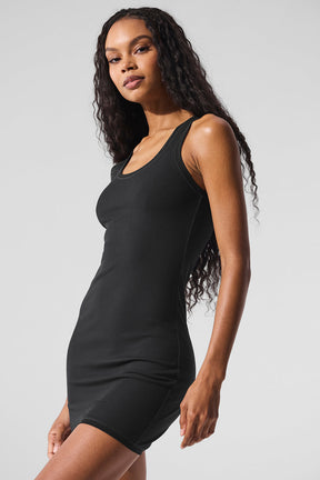 Ribbed Mesh Secret Dress
