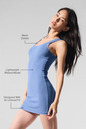Ribbed Mesh Secret Dress