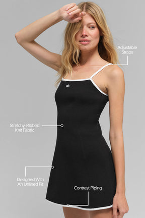 Ribbed Sweater Knit Highline Dress