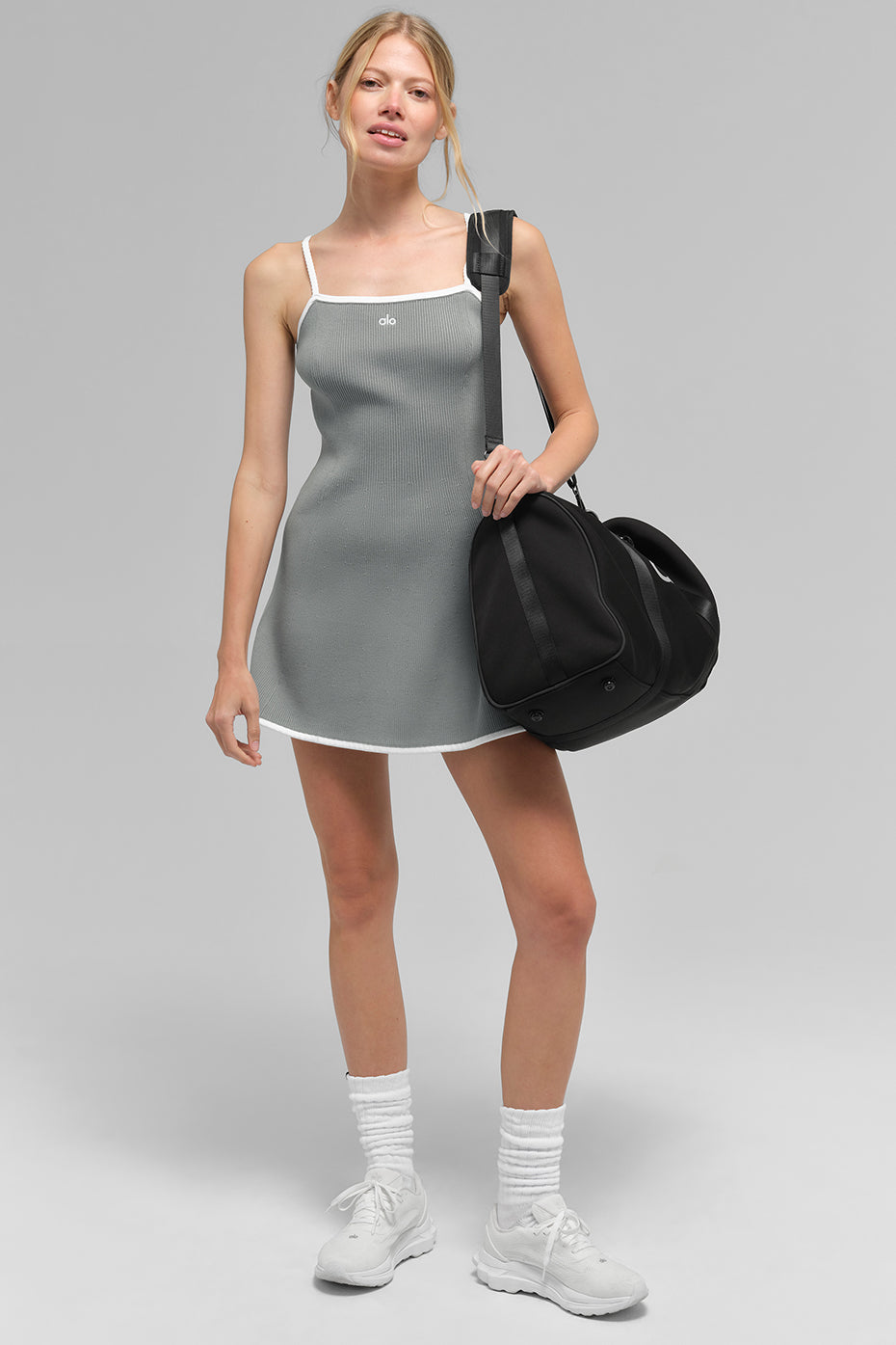 Ribbed Sweater Knit Highline Dress