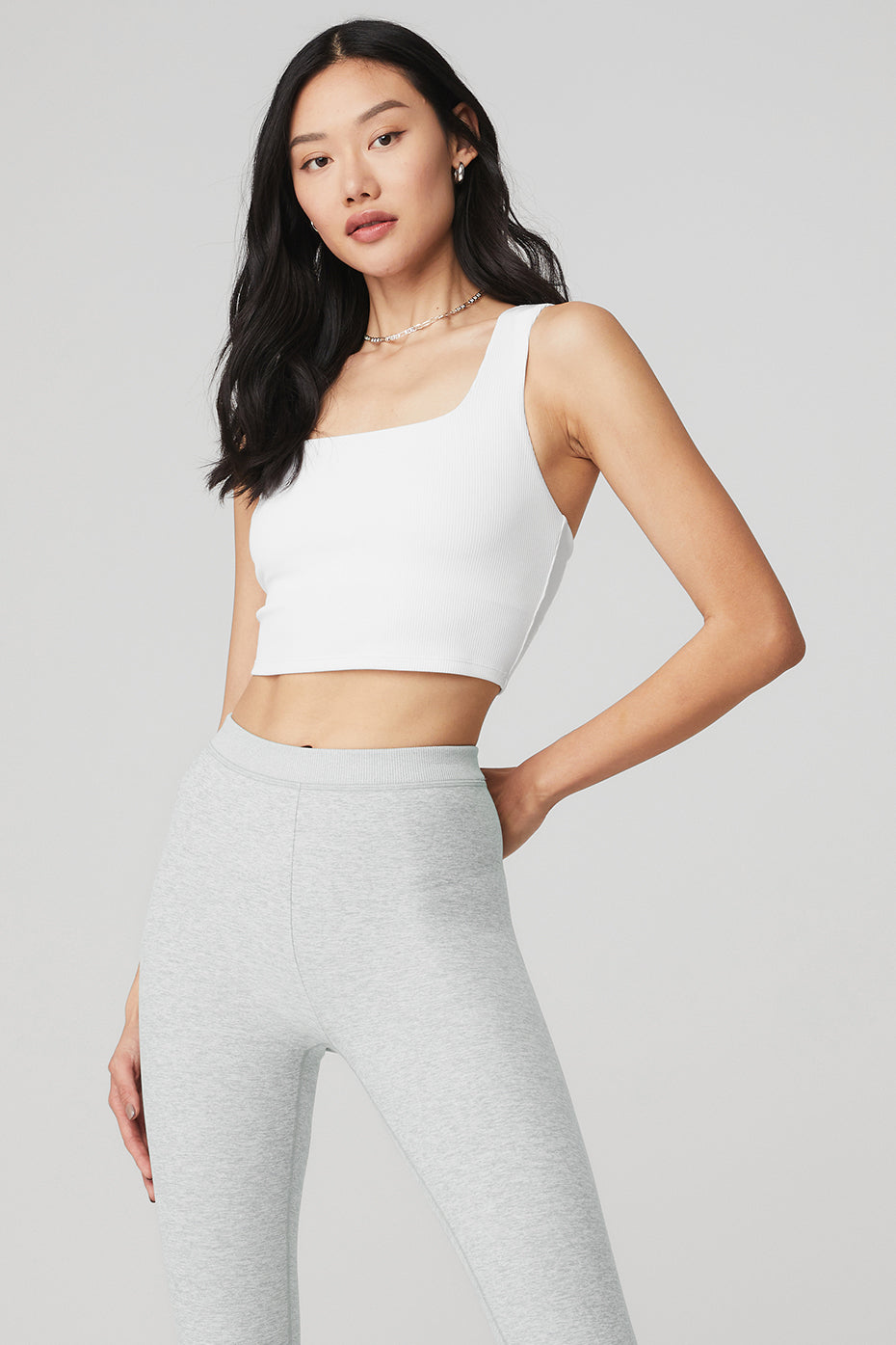 Alosoft Ribbed Chic Bra Tank