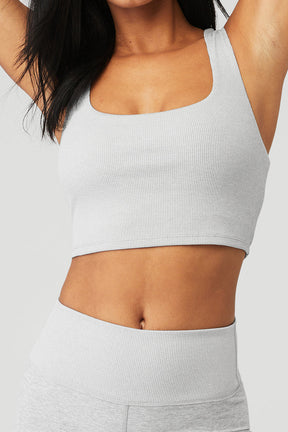 Alosoft Ribbed Chic Bra Tank