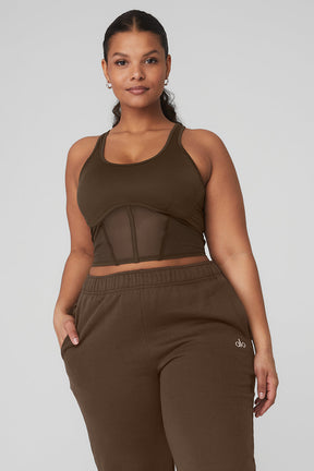 Airbrush Mesh Corset Tank