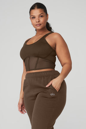 Airbrush Mesh Corset Tank