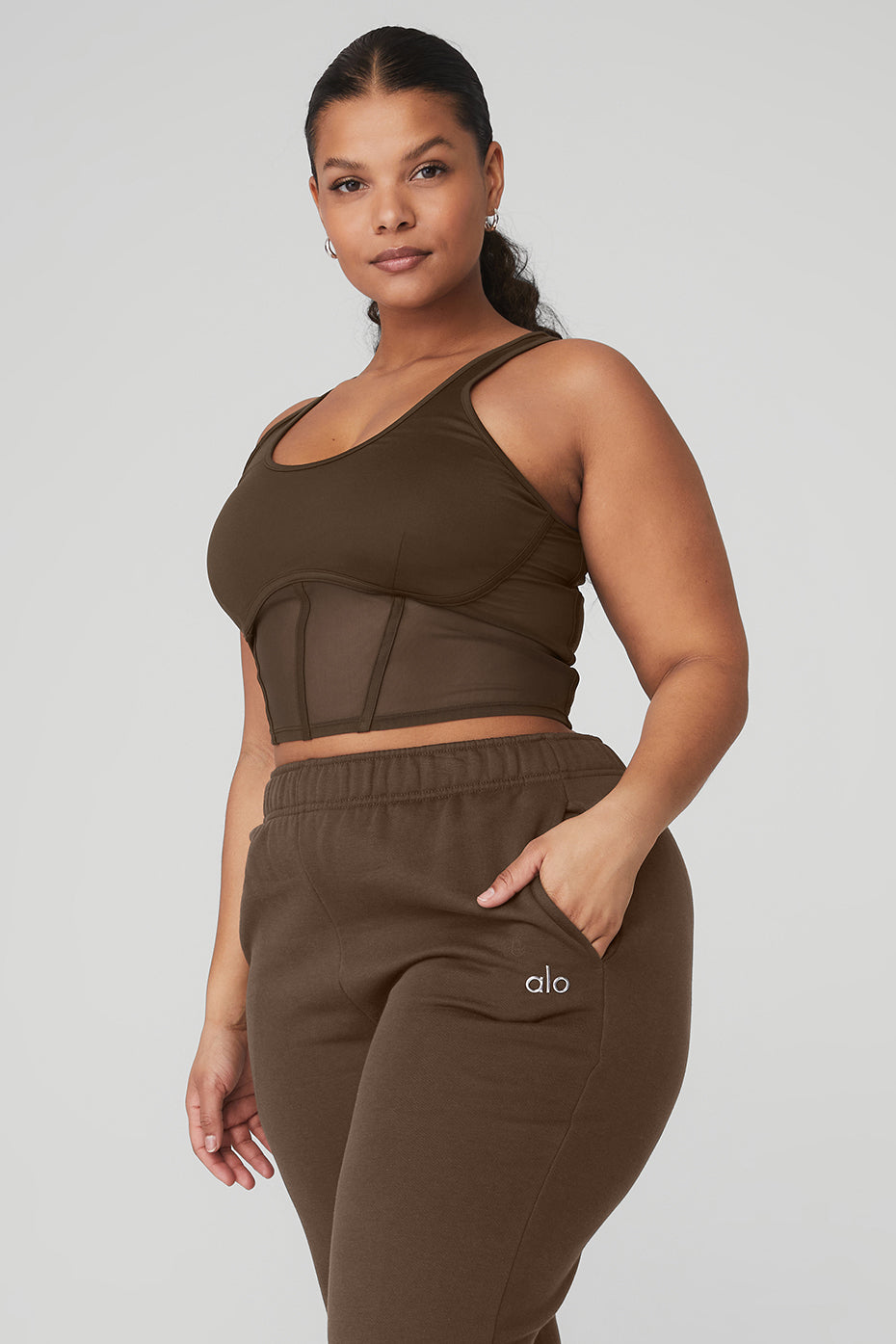 Airbrush Mesh Corset Tank