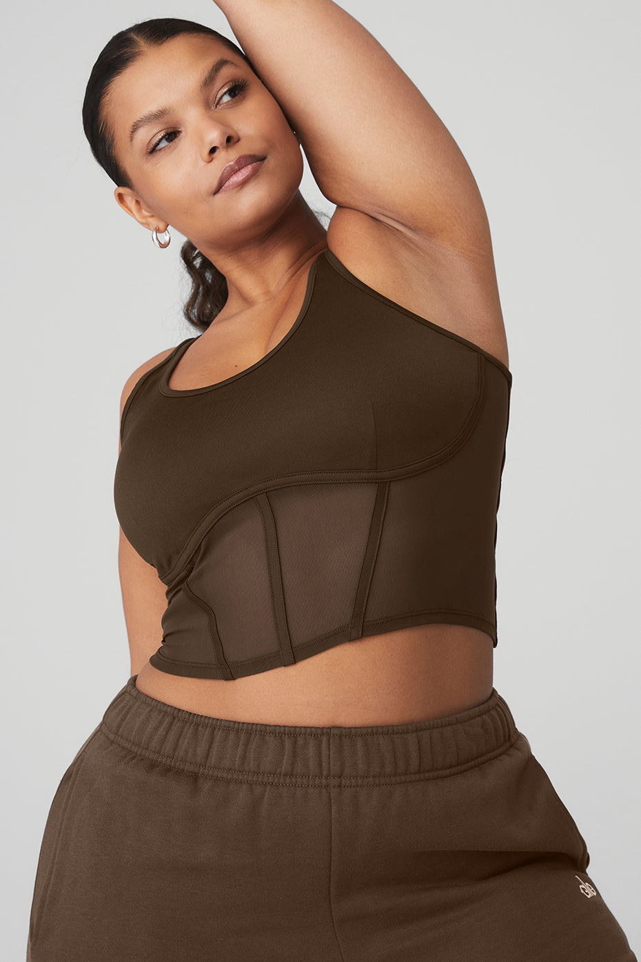 Airbrush Mesh Corset Tank