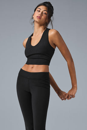 Goddess Ribbed Cropped Racerback Tank
