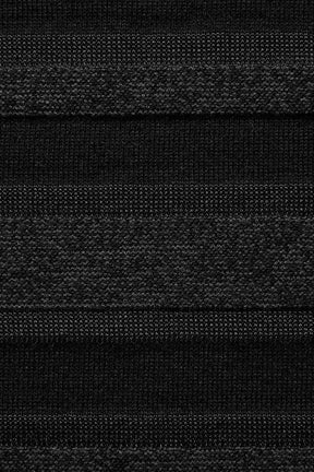 Close-up of soft, stretchy black knit fabric with faintly shimmery stripes, perfect for Sports Play Knit Bra.