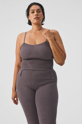 Denim Knit Garter Tank