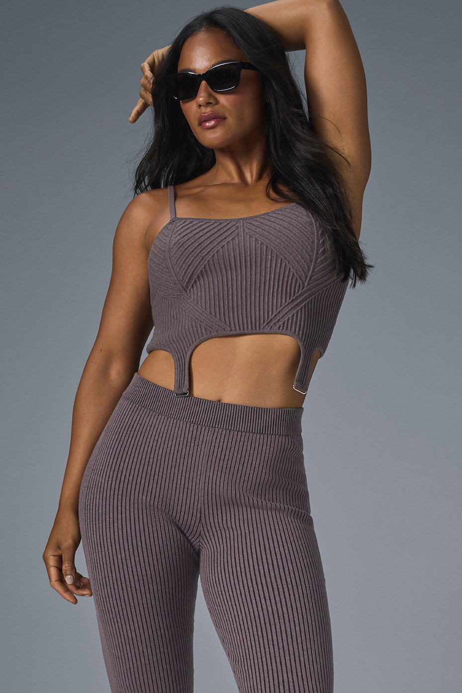 Denim Knit Garter Tank