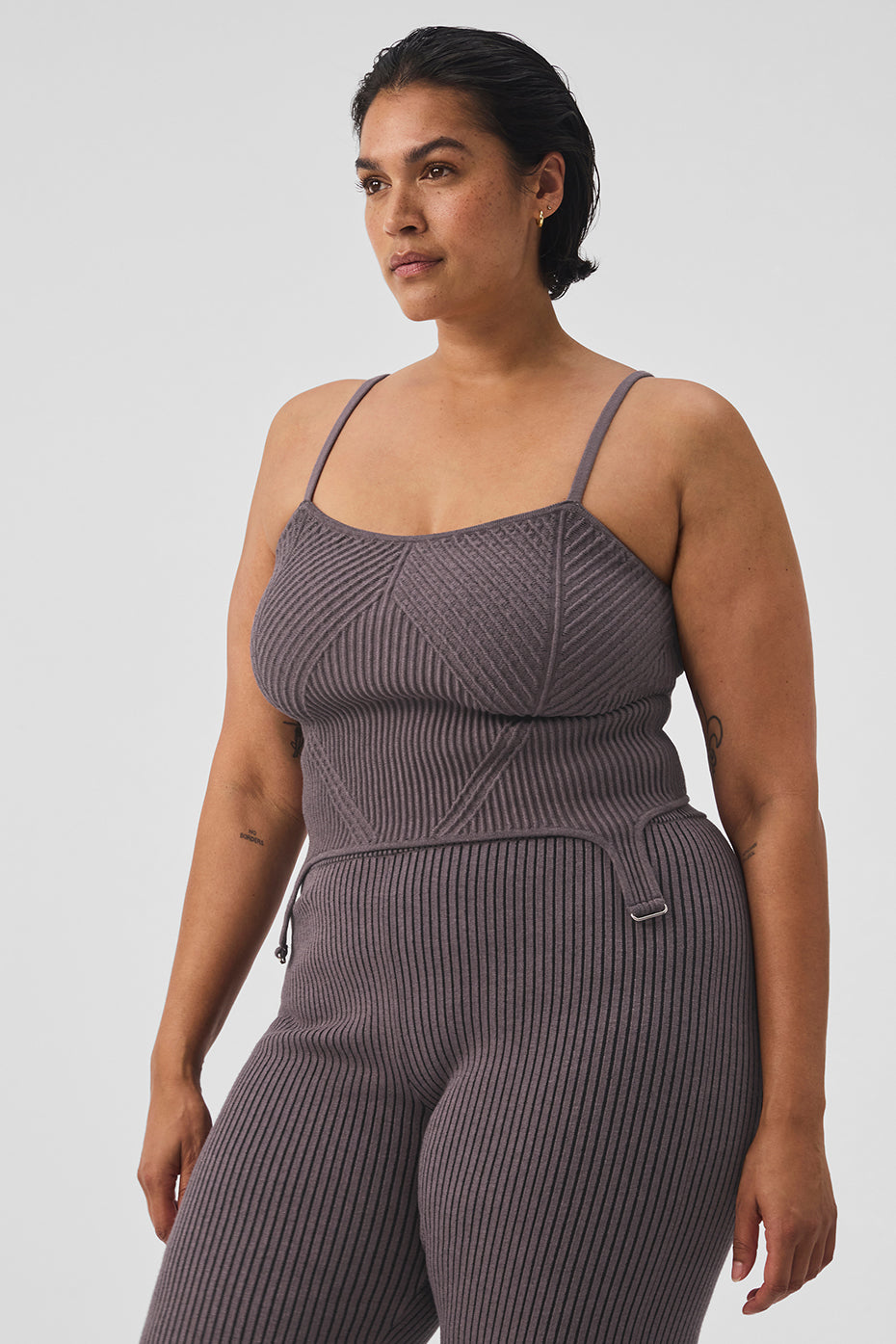 Denim Knit Garter Tank