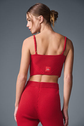 Denim Knit Garter Tank