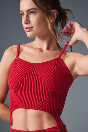 Denim Knit Garter Tank