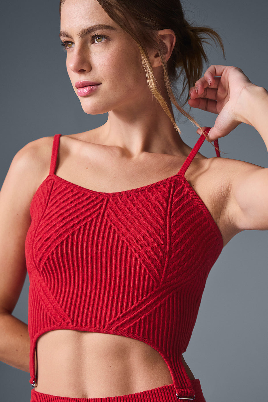 Denim Knit Garter Tank