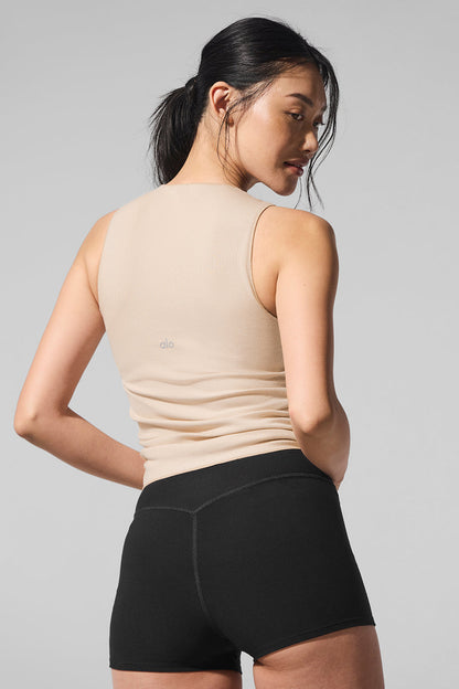 Ribbed En Pointe Tank