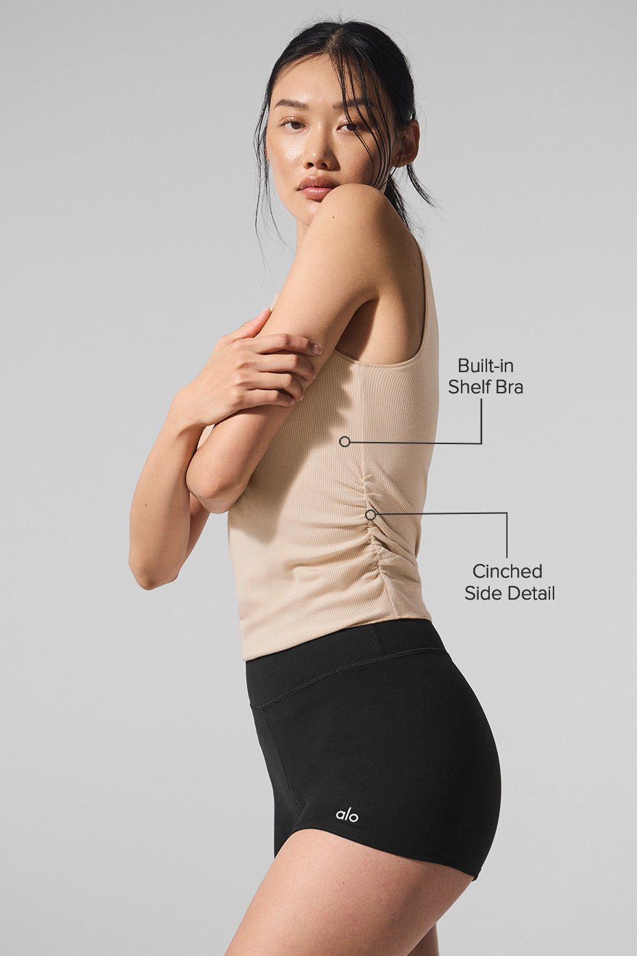 Ribbed En Pointe Tank