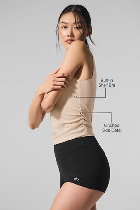 Ribbed En Pointe Tank