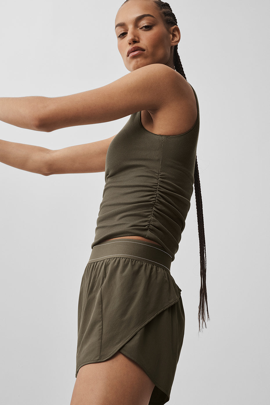 Ribbed En Pointe Tank