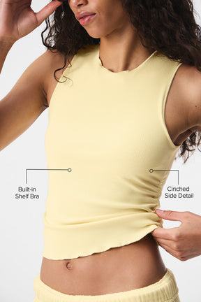 Ribbed En Pointe Tank
