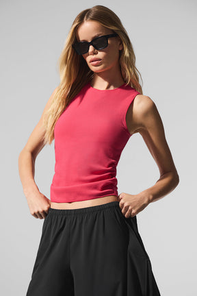 Ribbed En Pointe Tank