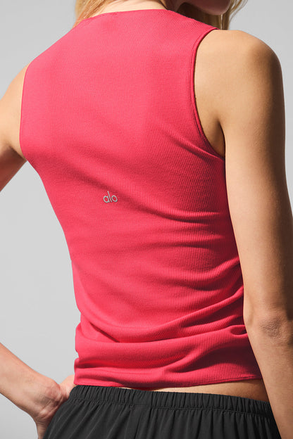 Ribbed En Pointe Tank