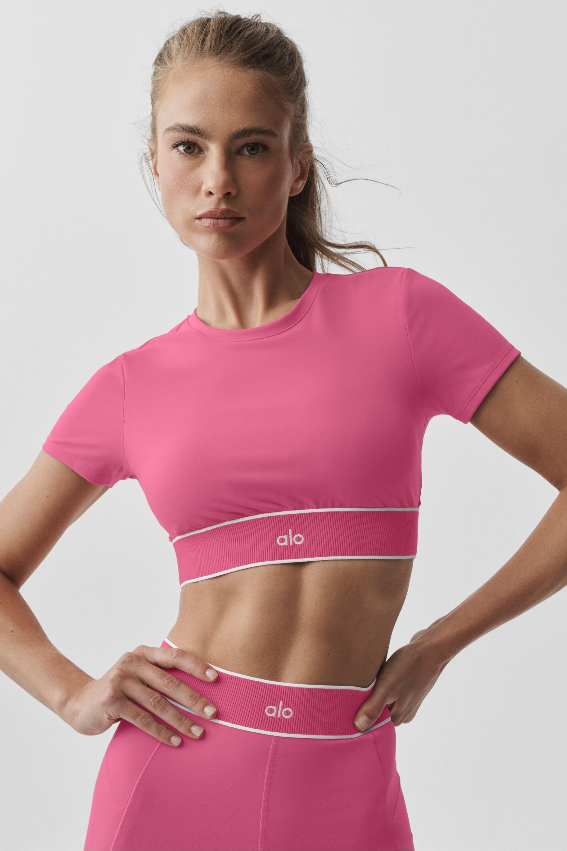 ALO Softsculpt Amp It Up Short Sleeve Bra