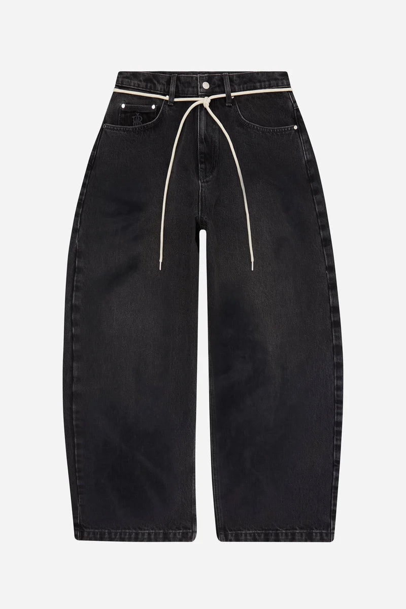 Wide leg denim - vintage black
