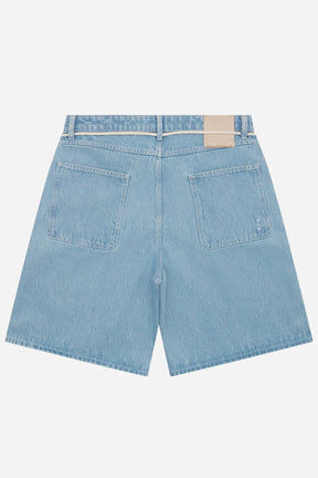 Wide-Leg 14oz Denim Shorts