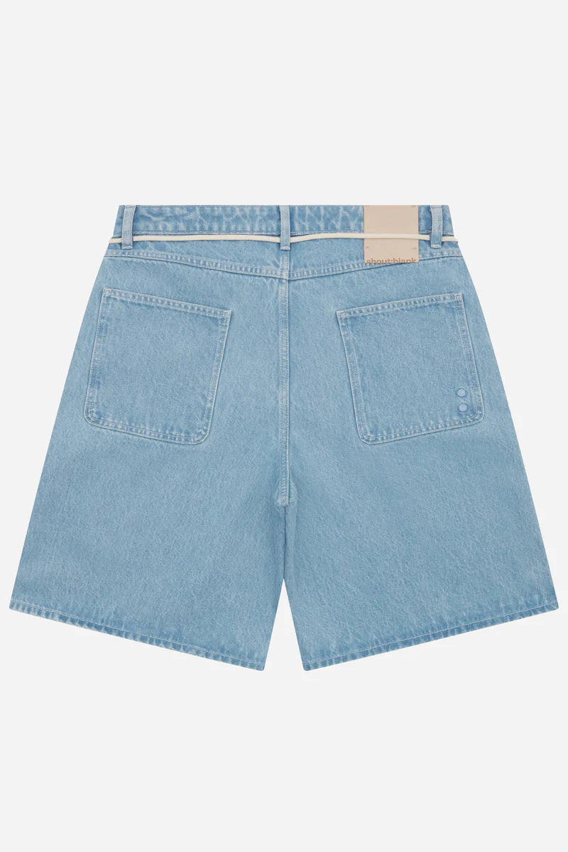 Wide-Leg 14oz Denim Shorts