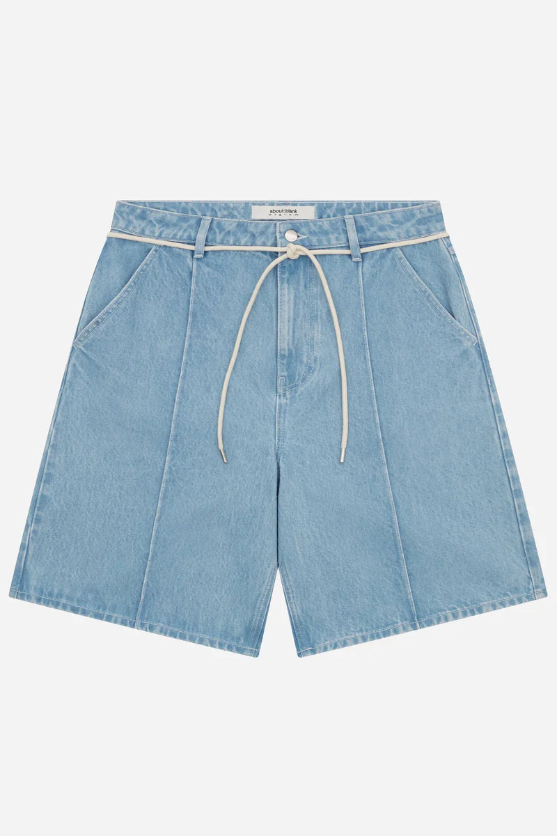 Wide-Leg 14oz Denim Shorts