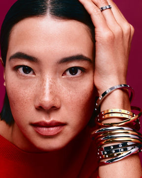 Silver Lining Idiom Bangle