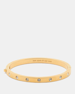 Set in Stone Hinged Gold Bangle