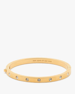 Set in Stone Hinged Gold Bangle