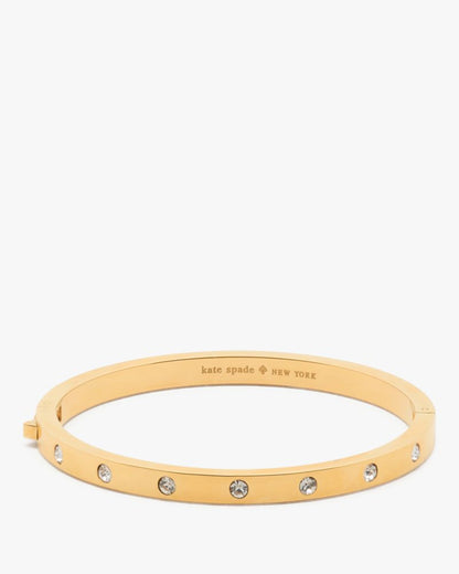 Set in Stone Hinged Gold Bangle
