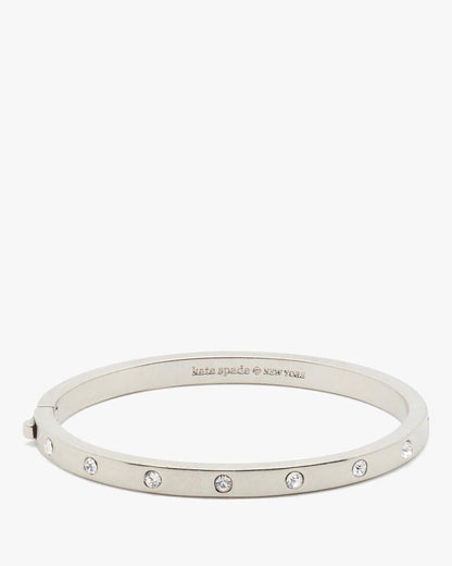 Set in Stone Hinged Silver Bangle