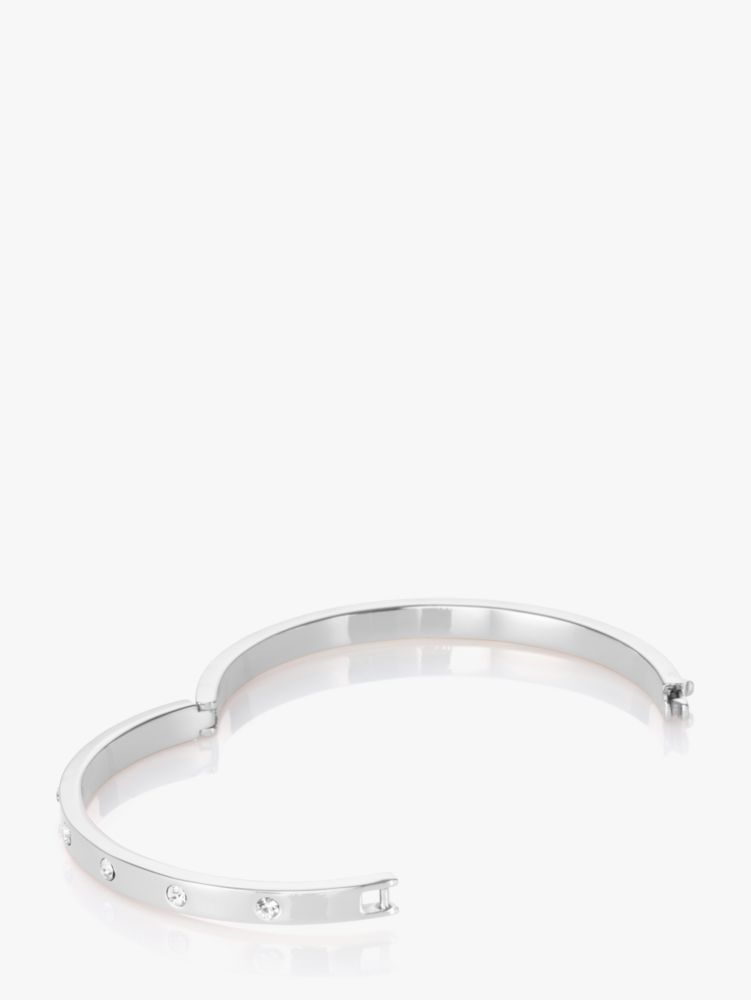 Set in Stone Hinged Silver Bangle