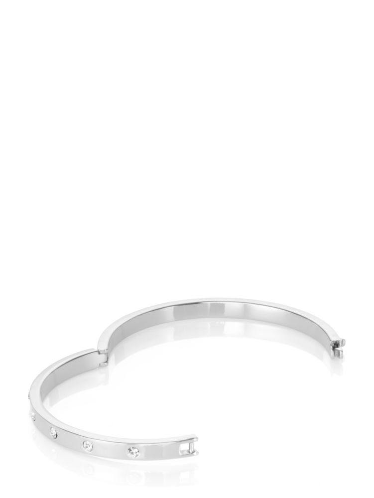 Set in Stone Hinged Silver Bangle