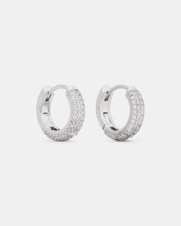 Brilliant Statements Pavé Mini Huggies