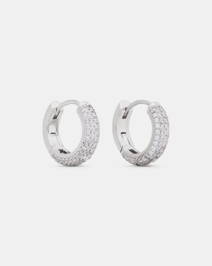 Brilliant Statements Pavé Mini Huggies