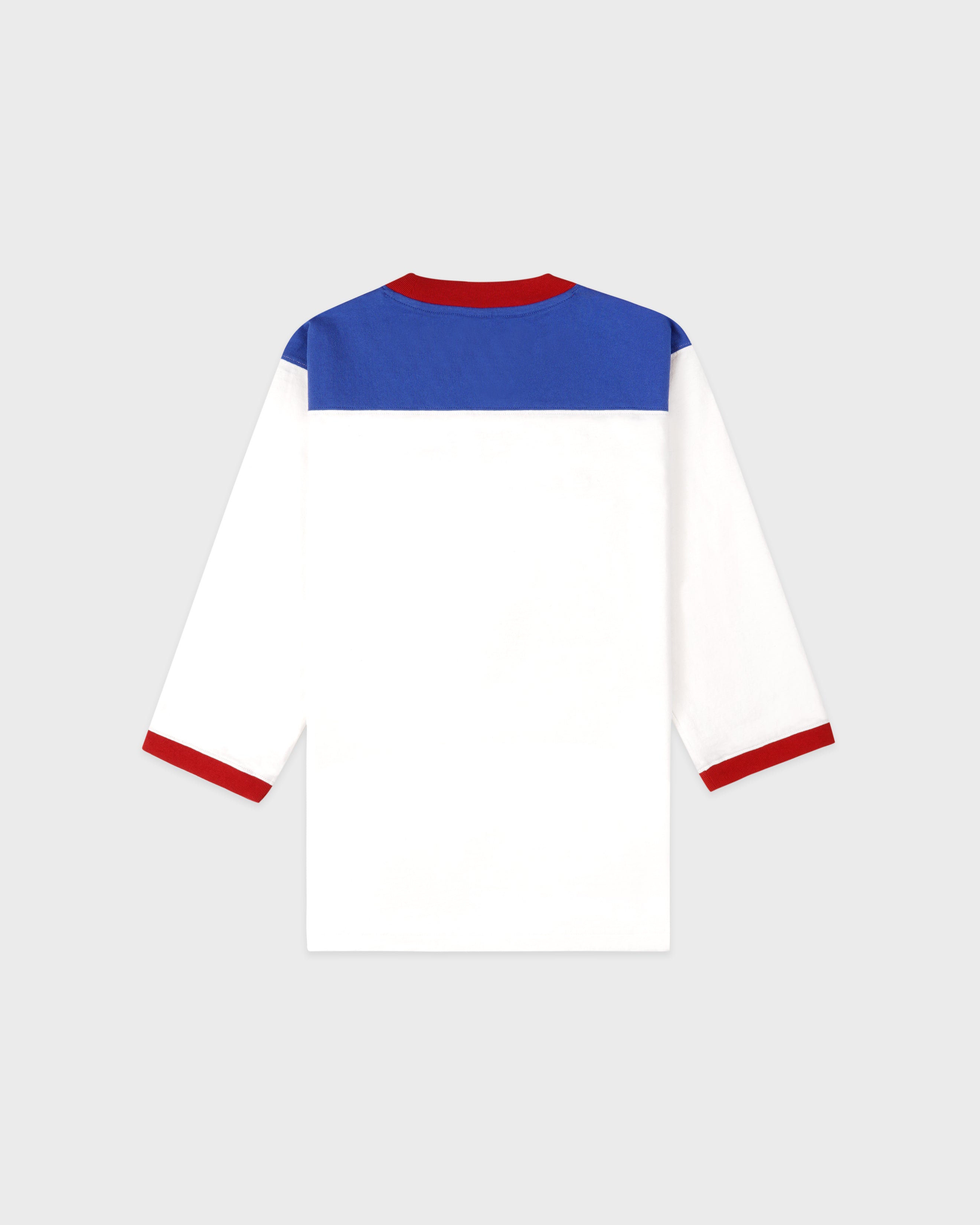 Wellness 94 Long Football Tee - White/Ruby/Team Blue
