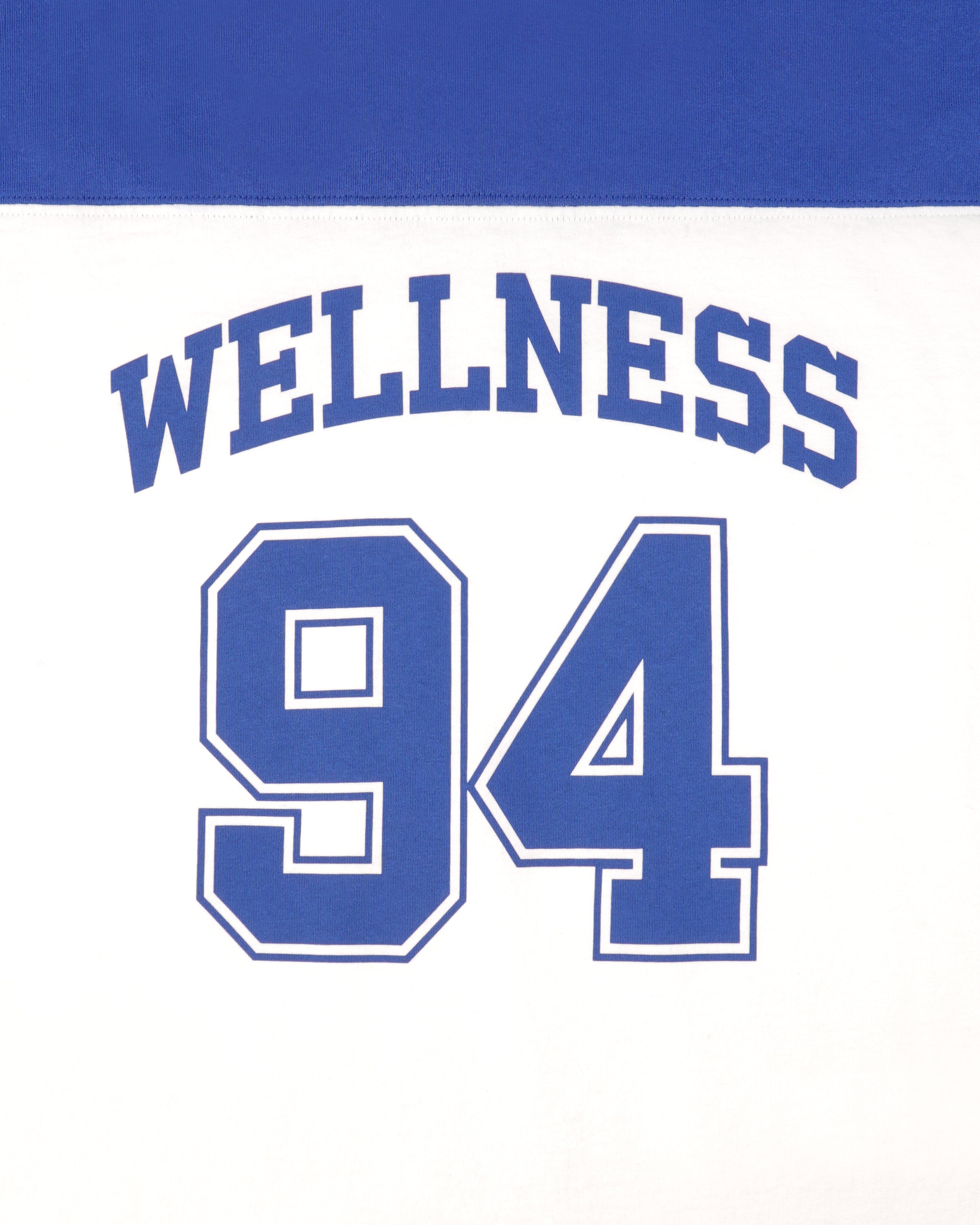 Wellness 94 Long Football Tee - White/Ruby/Team Blue