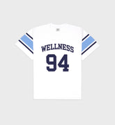 Wellness 94 Rugby Tee - White/Flax blue/Navy
