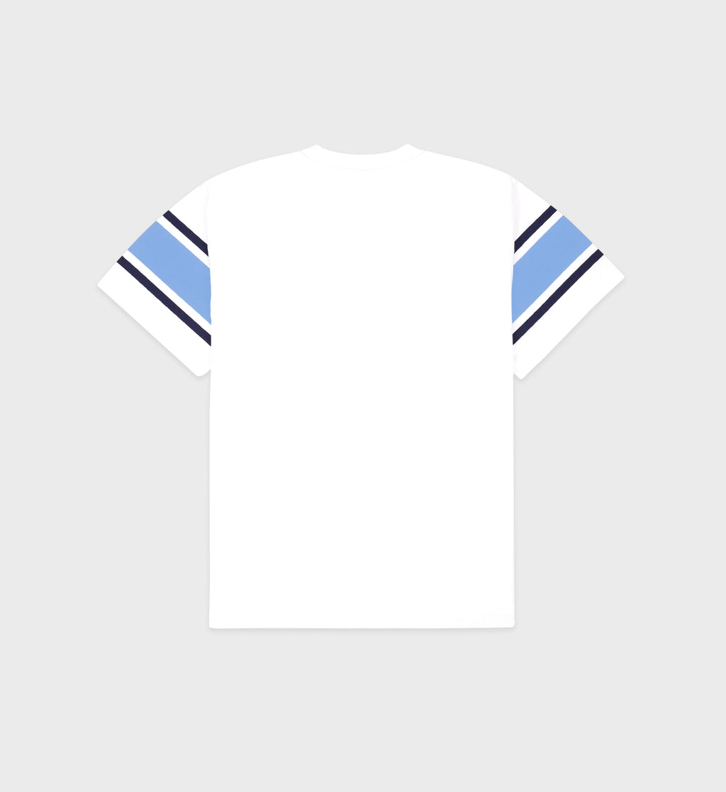 Wellness 94 Rugby Tee - White/Flax blue/Navy