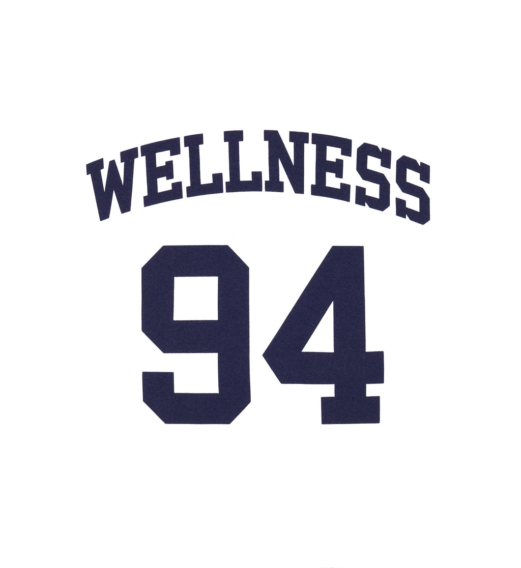 Wellness 94 Rugby Tee - White/Flax blue/Navy