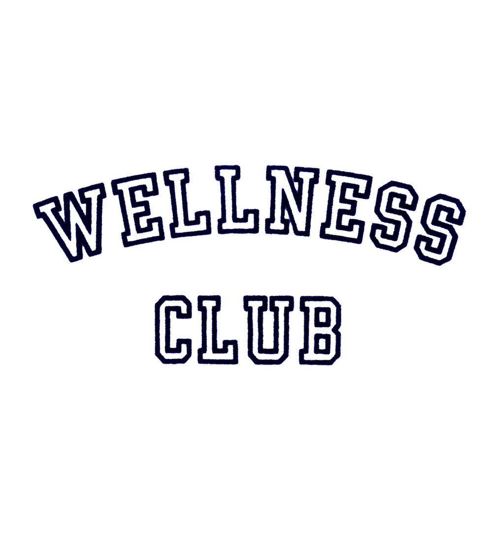Wellness Club Baseball Tee - White/Navy